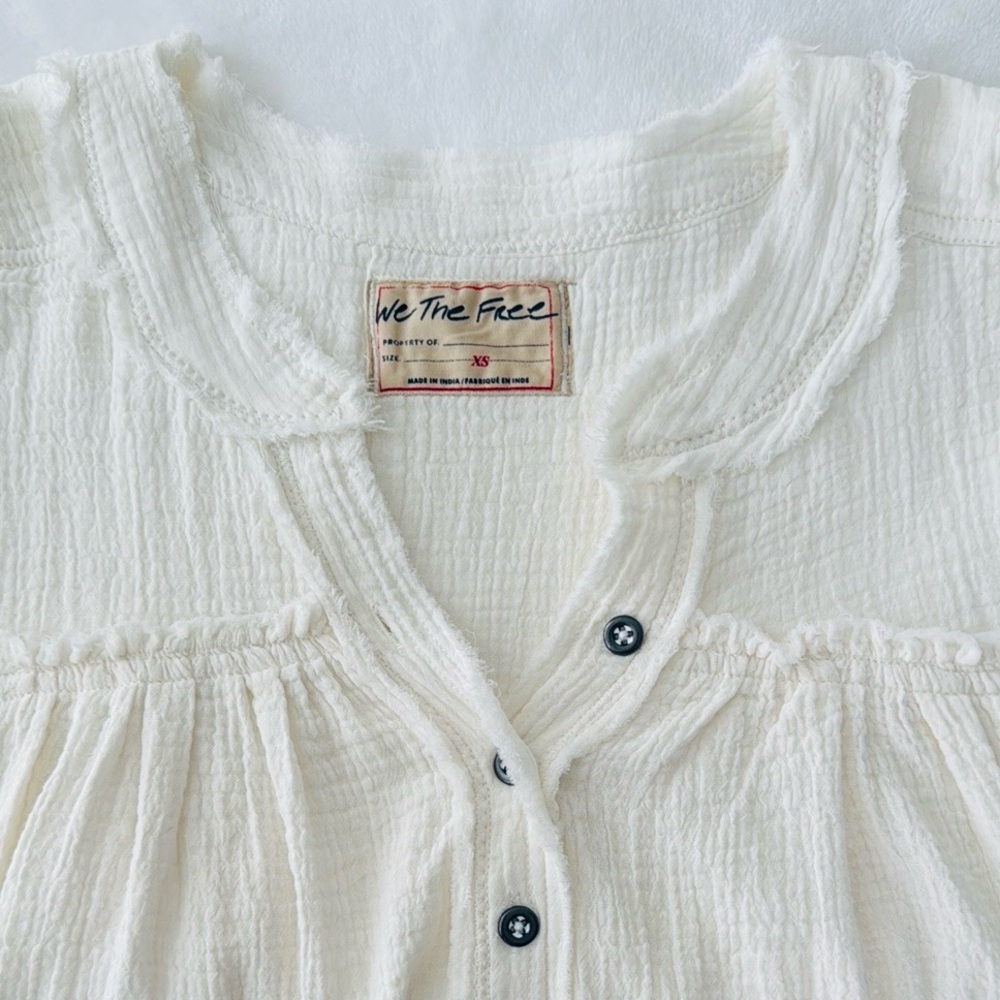 We The Free Women's Off White Button-Up Top - Picture 4 of 10